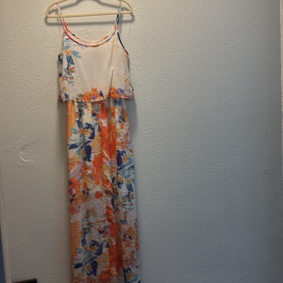 Liberty Love Colorful Floral Spaghetti Strap Dress preowned excellent - Picture 3 of 3